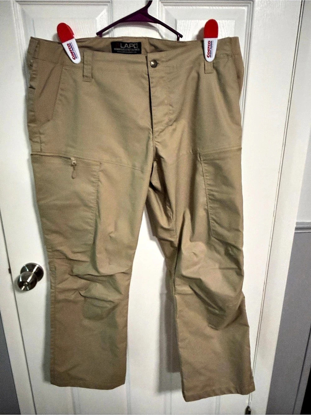 LAPG Women's BFE Stretch Pants Straight Leg Pants in Brown Size 18 Short